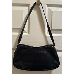 Vintage DUE FRATELLI Embossed Leather Purse ‎ CANADA Black